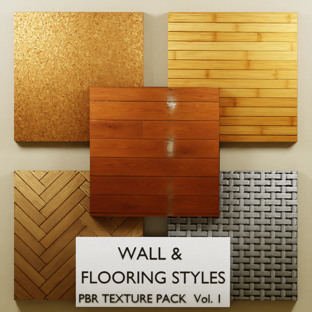 Wall And Flooring Styles PBR Texture Pack product preview